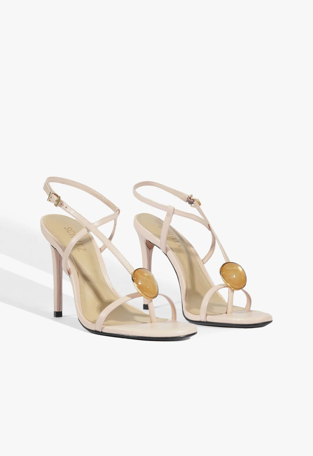 Azure Embellished Leather Sandal - Image 3