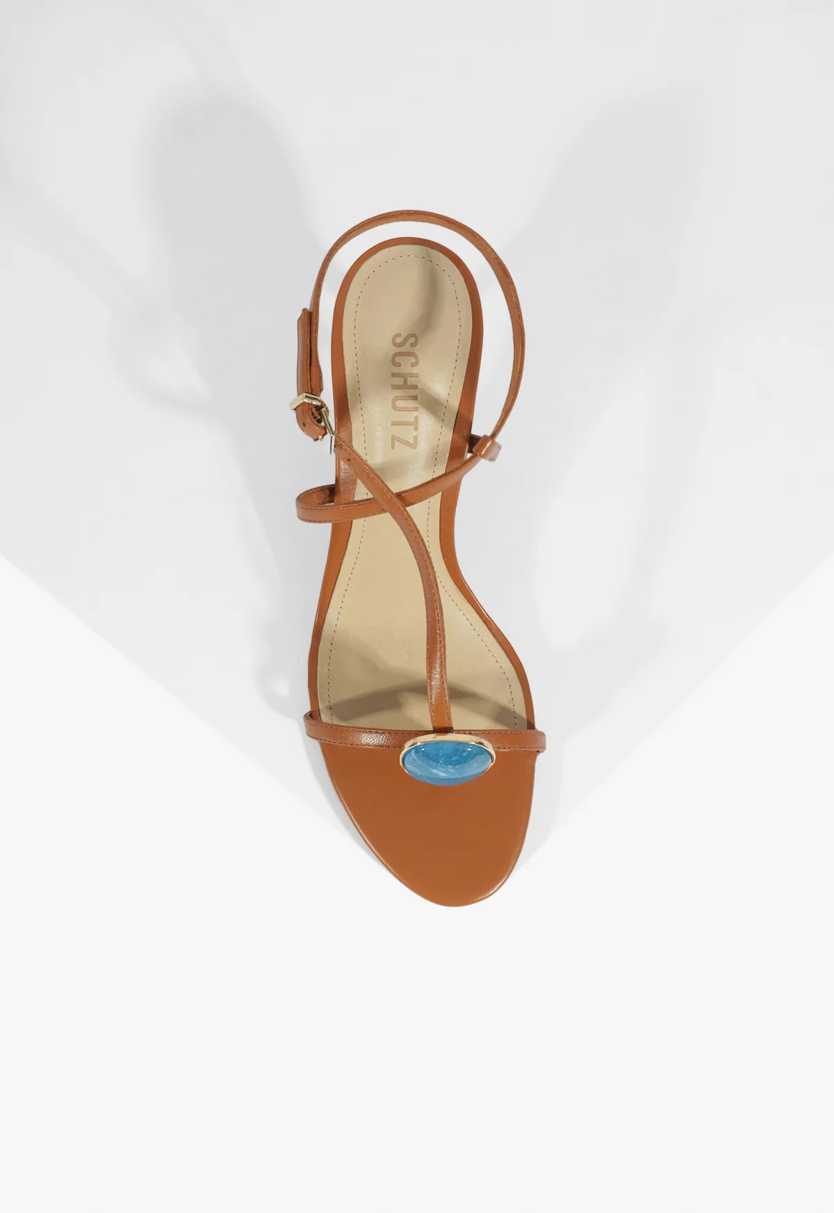 Azure Mid Embellished Leather Sandal - Image 5