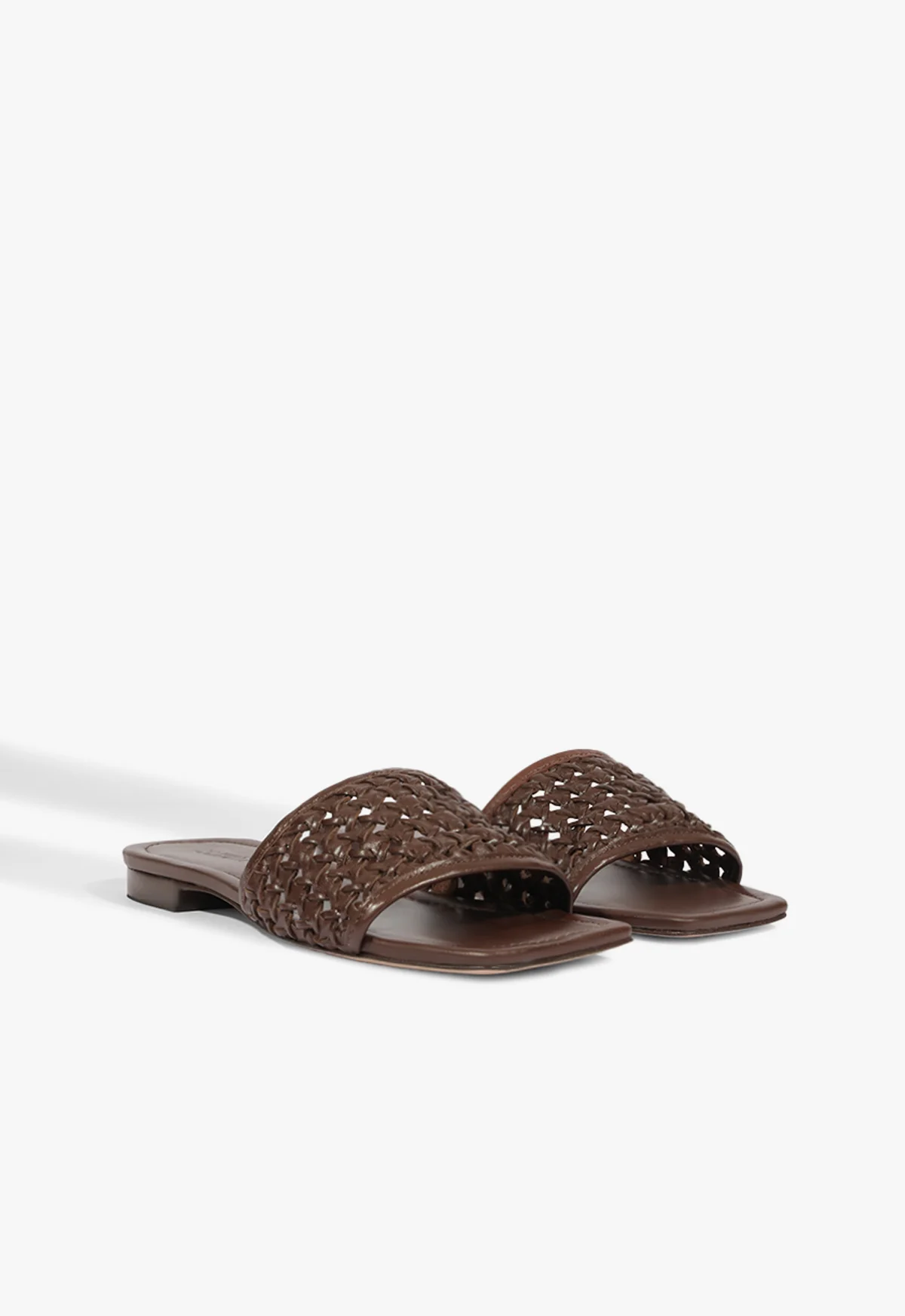 Juliet Brown Leather Flat Sandal - Image 3