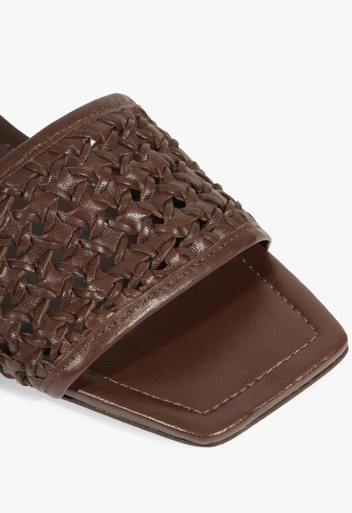 Juliet Brown Leather Flat Sandal - Image 6