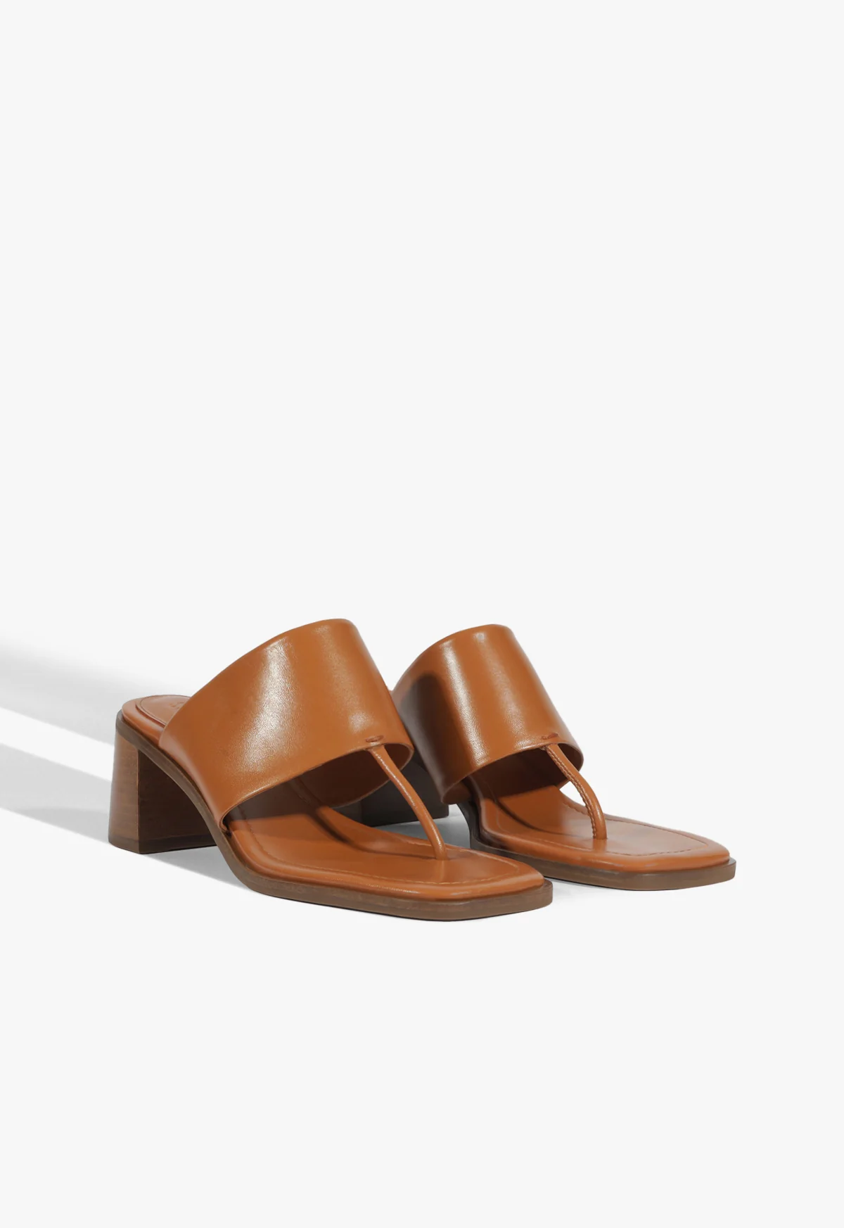Martha Block Leather Sandal - Image 3