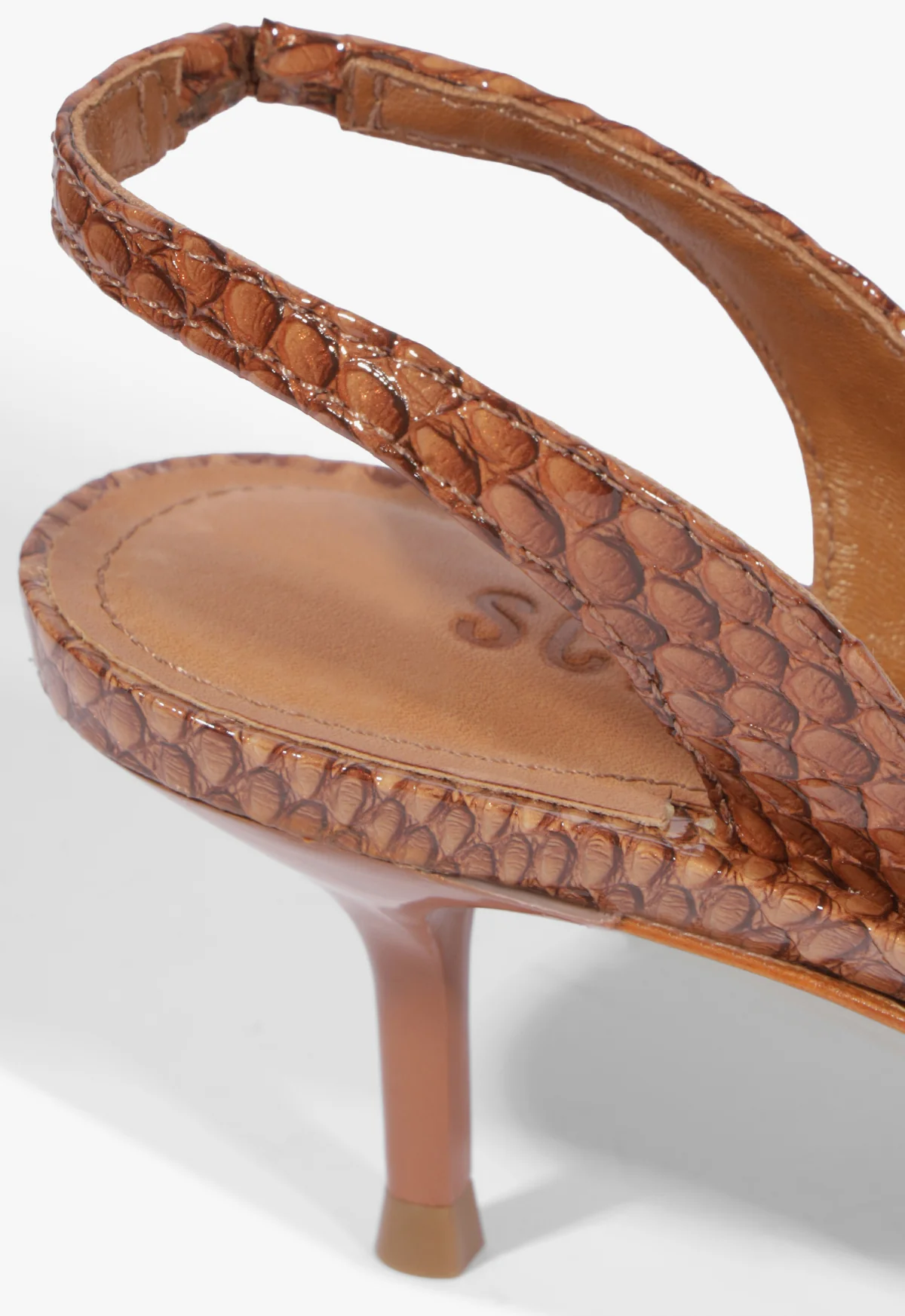 Paola Mid Leather Pump - Image 6